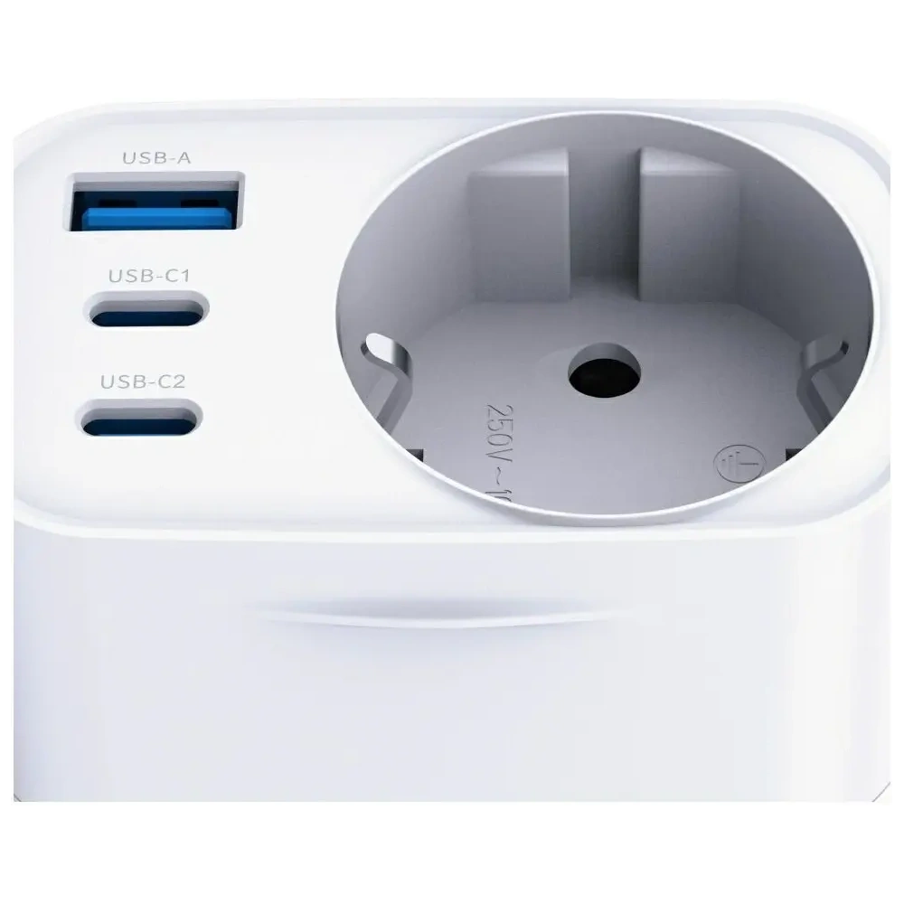 3MK Hyper Comfort Ladegerät 30W AC, USB-A, 2xUSB-C PD QC3.0 weiß