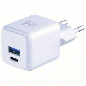 3MK Hyper GaN Töltő 20W USB-A, USB-C PD QC4+ fehér