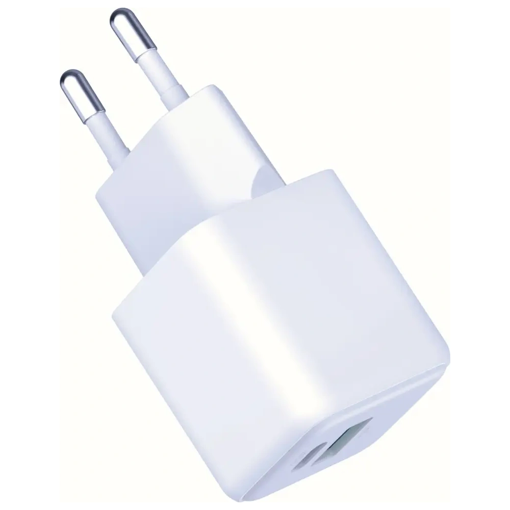Încărcător 3MK Hyper GaN 20W USB-A, USB-C PD QC4+ alb