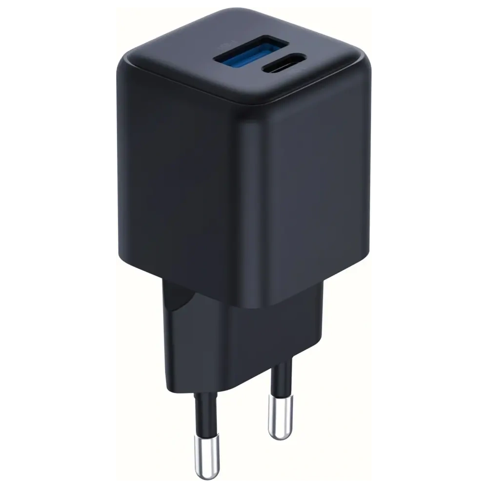 Încărcător 3MK Hyper GaN 20W USB-A, USB-C PD QC4+ negru