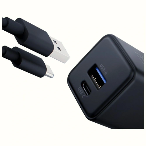 Ładowarka sieciowa 3MK Hyper GaN Charger 20W USB-A, USB-C PD QC4+ czarny