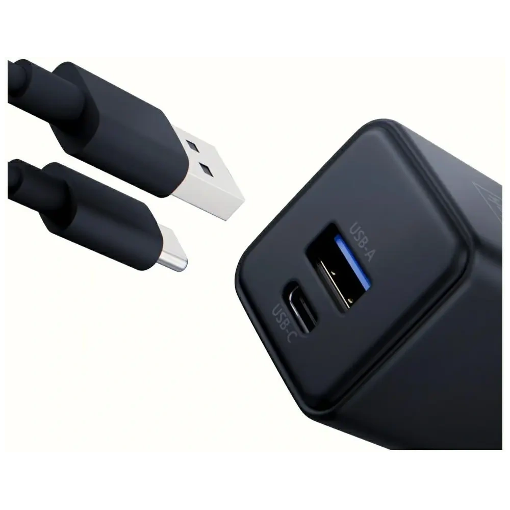 3MK Hyper GaN Nabíječka 20W USB-A, USB-C PD QC4+ černá