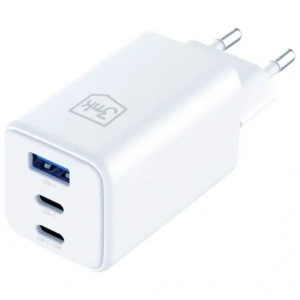 3MK Hyper GaN Töltő 65W USB-A, 2xUSB-C PD QC4+ fehér