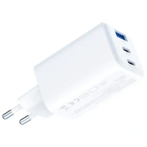 3MK Hyper GaN Töltő 65W USB-A, 2xUSB-C PD QC4+ fehér