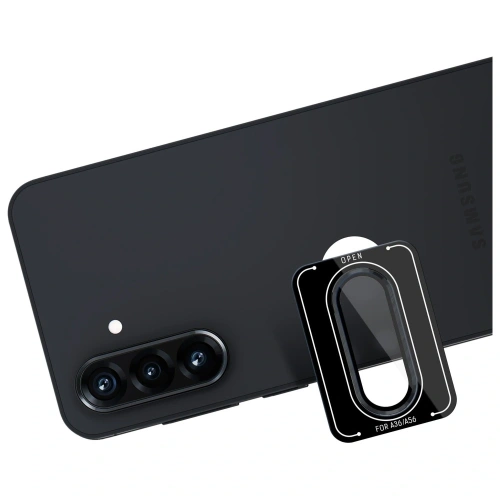 Szkło hartowane na obiektyw aparatu 3MK Lens Protection Pro do Samsung Galaxy A36 / A56 5G czarny