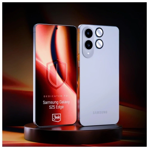 Szkło hartowane na obiektyw aparatu 3MK Lens Protection Pro do Samsung Galaxy S25 Edge czarny