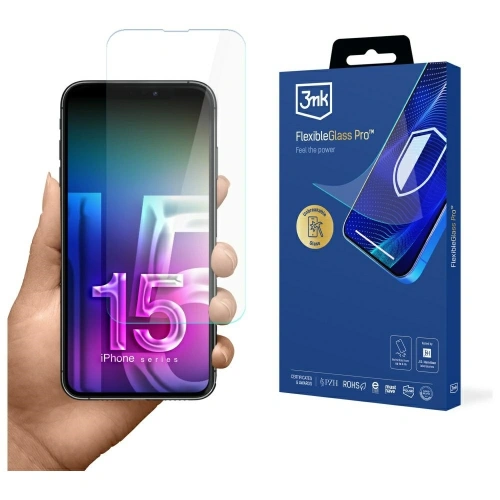Szkło hybrydowe 3MK FlexibleGlass Pro do Apple iPhone 15 Pro