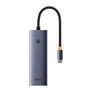 Baseus UltraJoy 4-v-1 Hub USB-C / 3xUSB-A 3.0, RJ45 (šedá)