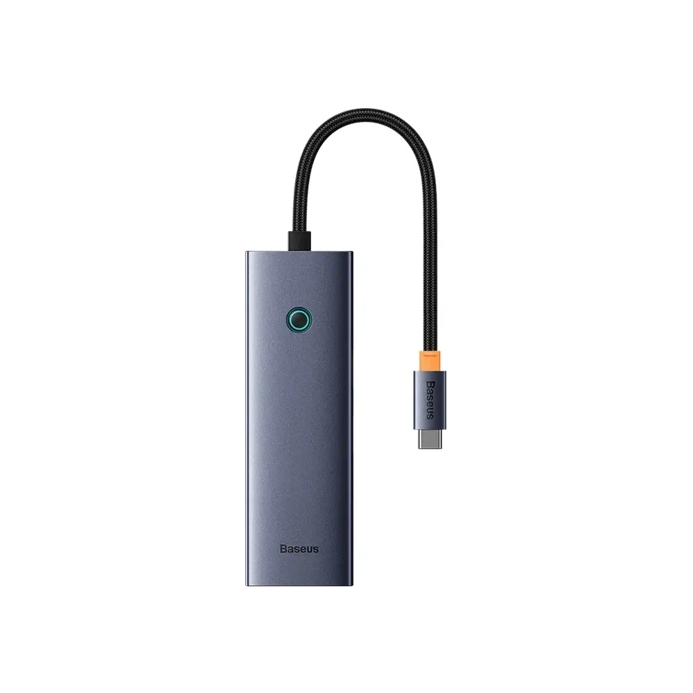 Baseus UltraJoy 4-v-1 Hub USB-C / 3xUSB-A 3.0, RJ45 (šedá)
