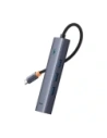 Baseus UltraJoy 4-v-1 Hub USB-C / 3xUSB-A 3.0, RJ45 (šedá)