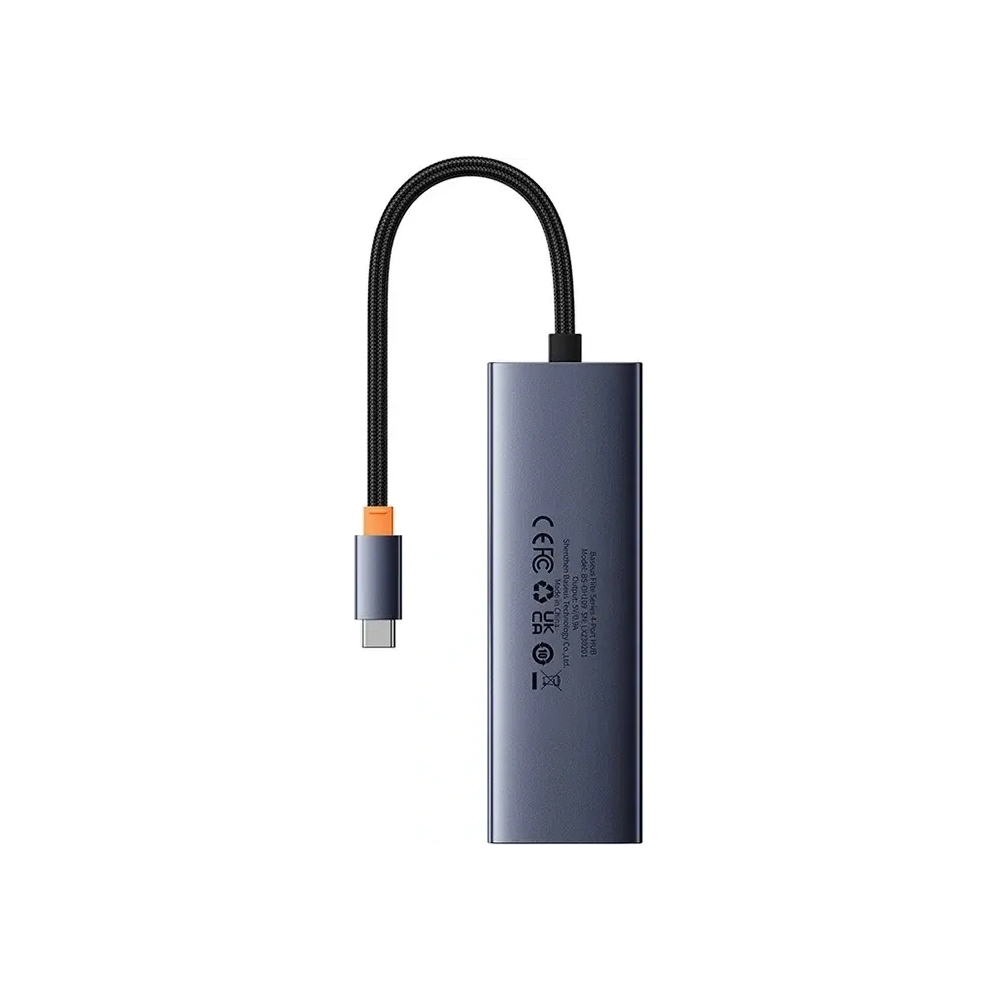 Baseus UltraJoy 4-v-1 Hub USB-C / 3xUSB-A 3.0, RJ45 (šedá)
