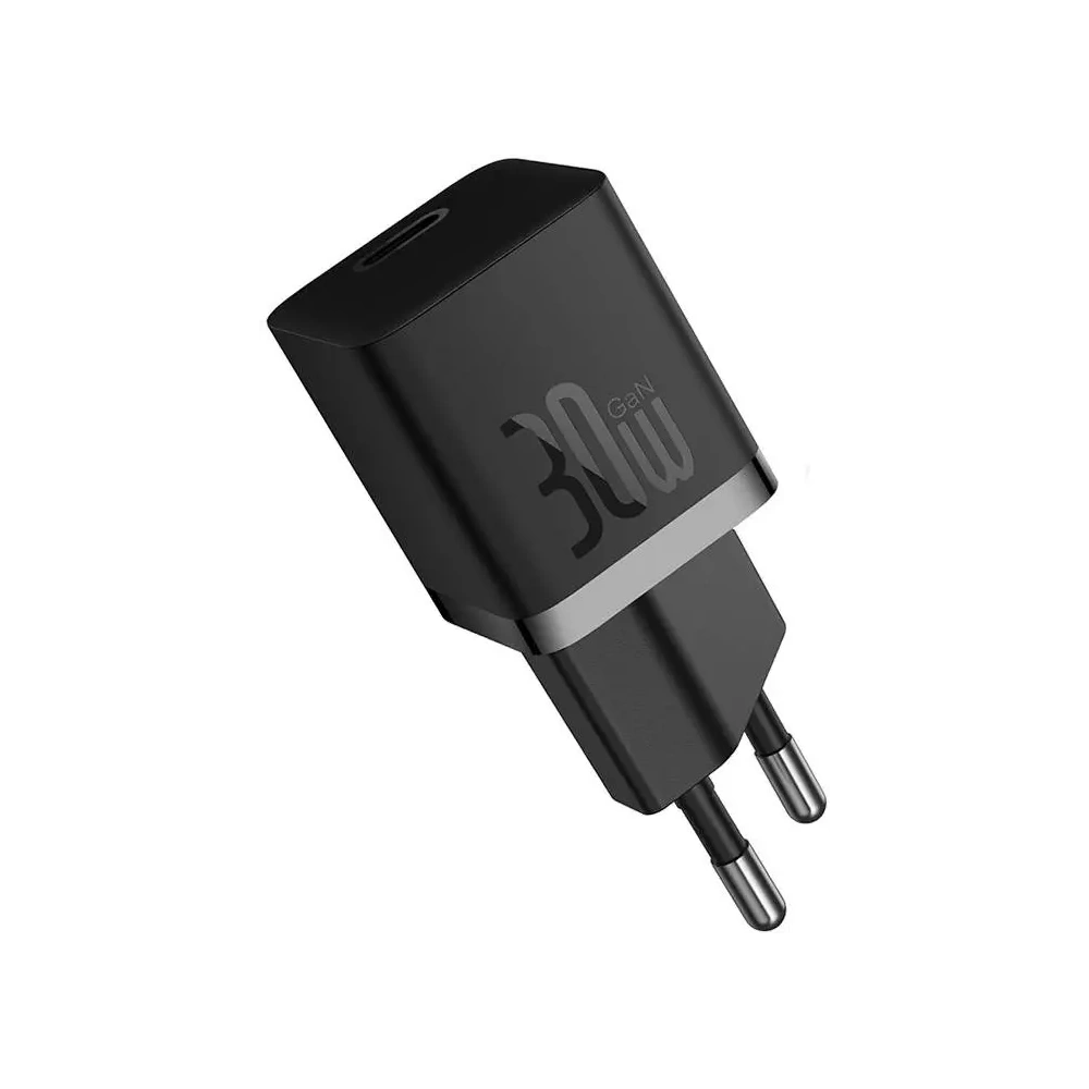 Baseus GaN5 30W USB-C nástěnná nabíječka (černá)