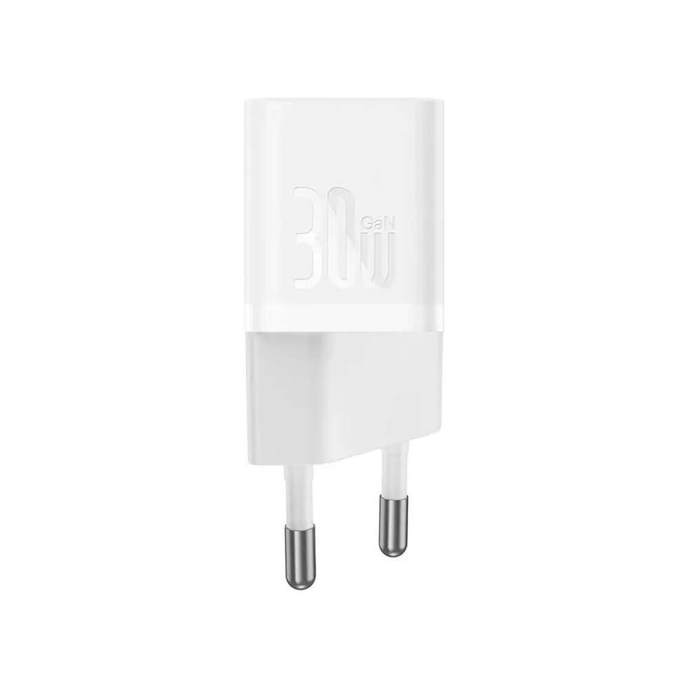 Baseus GaN5 30W USB-C nástěnná nabíječka (bílá)
