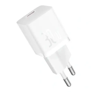 Baseus GaN5 30W USB-C nástěnná nabíječka (bílá)