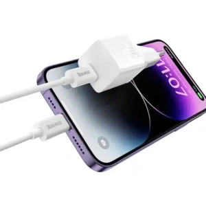 Baseus GaN5 30W USB-C nástěnná nabíječka (bílá)