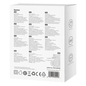 Baseus GaN5 30W USB-C nástěnná nabíječka (bílá)