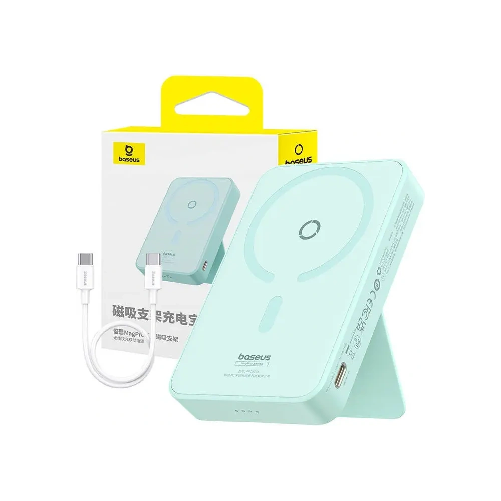 Baseus MagPro Magnetická Power Banka 5000mAh 20W MagSafe (mentolová)