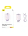 Baseus GaN6 Pro 2xUSB-A, 2xUSB-C, 65W Nástěnná nabíječka (fialová)