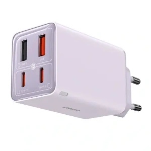 Baseus GaN6 Pro 2xUSB-A, 2xUSB-C, 65W Nástěnná nabíječka (fialová)