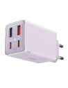 Baseus GaN6 Pro 2xUSB-A, 2xUSB-C, 65W Nástěnná nabíječka (fialová)