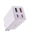 Baseus GaN6 Pro 2xUSB-A, 2xUSB-C, 65W Nástěnná nabíječka (fialová)
