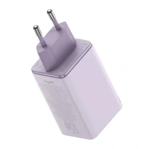 Baseus GaN6 Pro 2xUSB-A, 2xUSB-C, 65W Nástěnná nabíječka (fialová)