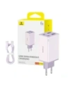 Baseus GaN6 Pro 2xUSB-A, 2xUSB-C, 65W Nástěnná nabíječka (fialová)