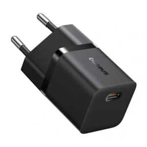 Baseus GaN5 Mini 1C 25W USB-C Zásuvková Nabíječka (černá)