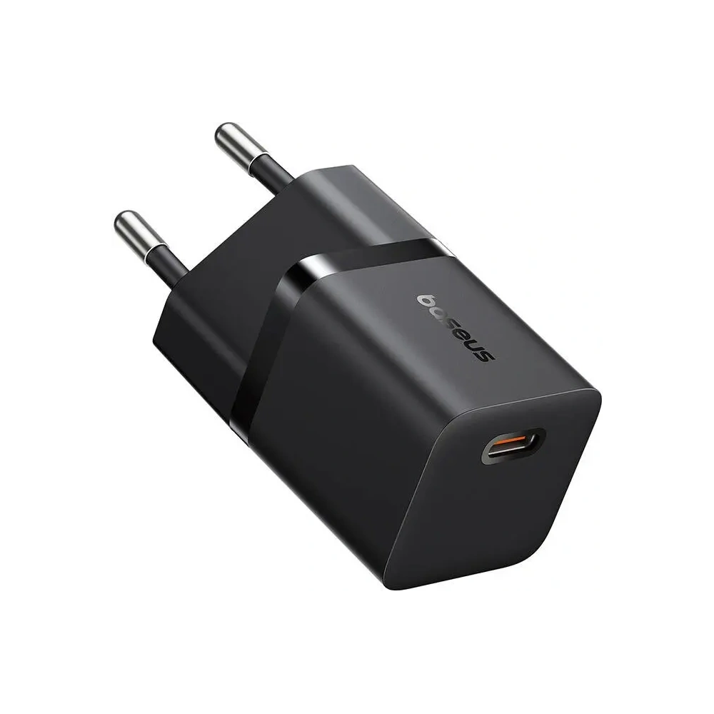 Baseus GaN5 Mini 1C 25W USB-C Zásuvková Nabíječka (černá)