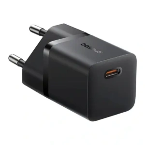 Baseus GaN5 Mini 1C 25W USB-C Zásuvková Nabíječka (černá)