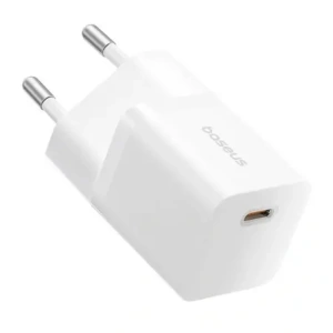 Baseus GaN5 Mini 1C 25W USB-C Nástěnná nabíječka (bílá)