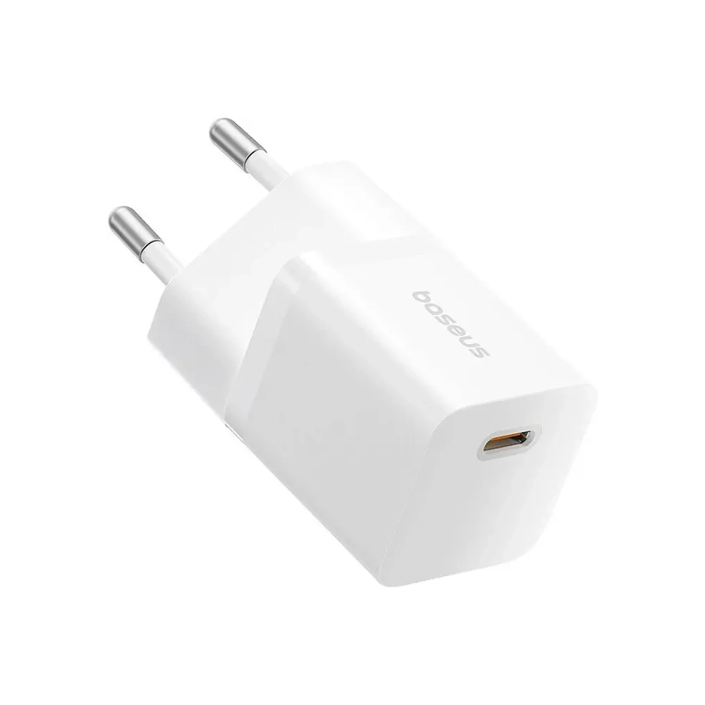 Baseus GaN5 Mini 1C 25W USB-C Nástěnná nabíječka (bílá)