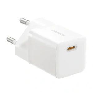 Baseus GaN5 Mini 1C 25W USB-C Nástěnná nabíječka (bílá)