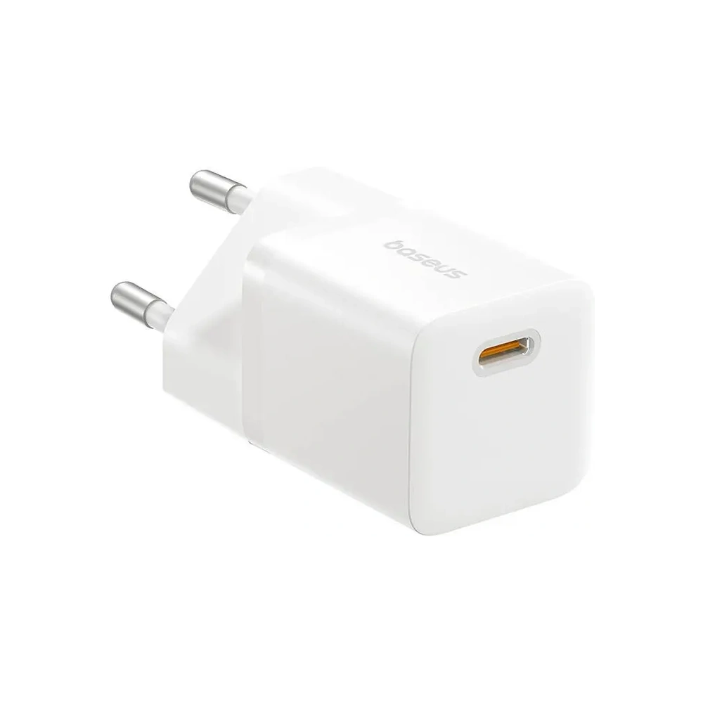 Baseus GaN5 Mini 1C 25W USB-C Nástěnná nabíječka (bílá)