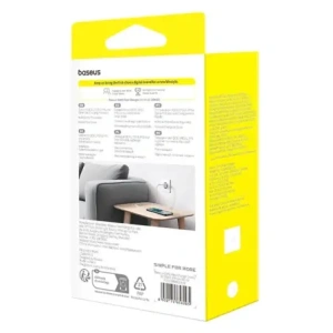 Baseus GaN5 Mini 1C 25W USB-C Nástěnná nabíječka (bílá)