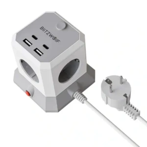 BlitzWolf BW-EC1 prelungitor de curent 4xAC, 2xUSB-A, 2xUSB-C