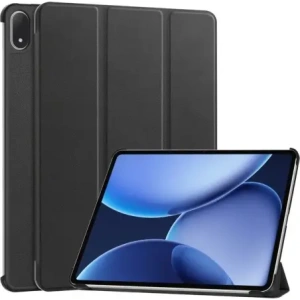 Etui z klapką Bizon Case Tab Croc do OnePlus Pad 3 / 2 Pro / OPPO Pad 4 / 4 Pro czarne