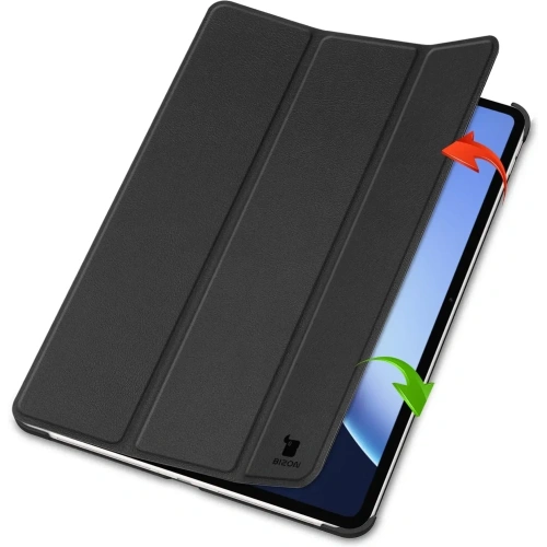 Etui z klapką Bizon Case Tab Croc do OnePlus Pad 3 / 2 Pro / OPPO Pad 4 / 4 Pro czarne