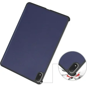 Etui z klapką Bizon Case Tab Croc do OnePlus Pad 3 / 2 Pro / OPPO Pad 4 / 4 Pro granatowe