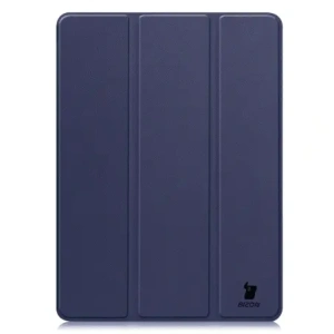 Etui z klapką Bizon Case Tab Croc do OnePlus Pad 3 / 2 Pro / OPPO Pad 4 / 4 Pro granatowe