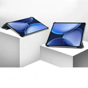 Caz Bizon Tab Croc OnePlus Pad 3 / 2 Pro / OPPO Pad 4 / 4 Pro verde închis
