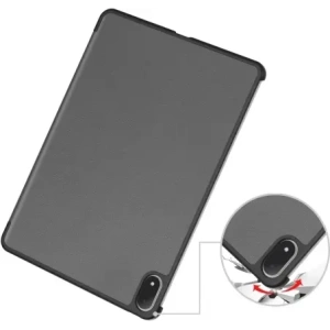 Etui z klapką Bizon Case Tab Croc do OnePlus Pad 3 / 2 Pro / OPPO Pad 4 / 4 Pro szare