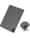 Etui z klapką Bizon Case Tab Croc do OnePlus Pad 3 / 2 Pro / OPPO Pad 4 / 4 Pro szare