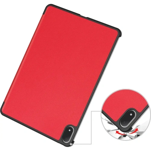 Etui z klapką Bizon Case Tab Croc do OnePlus Pad 3 / 2 Pro / OPPO Pad 4 / 4 Pro czerwone