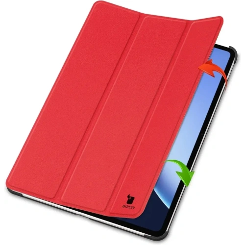 Etui z klapką Bizon Case Tab Croc do OnePlus Pad 3 / 2 Pro / OPPO Pad 4 / 4 Pro czerwone