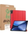 Etui z klapką Bizon Case Tab Croc do OnePlus Pad 3 / 2 Pro / OPPO Pad 4 / 4 Pro czerwone