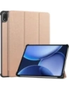 Etui z klapką Bizon Case Tab Croc do OnePlus Pad 3 / 2 Pro / OPPO Pad 4 / 4 Pro różowozłote