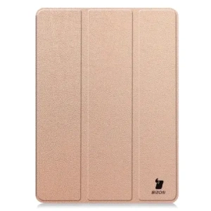 Etui z klapką Bizon Case Tab Croc do OnePlus Pad 3 / 2 Pro / OPPO Pad 4 / 4 Pro różowozłote