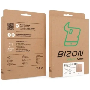 Etui z klapką Bizon Case Tab Croc do OnePlus Pad 3 / 2 Pro / OPPO Pad 4 / 4 Pro różowozłote