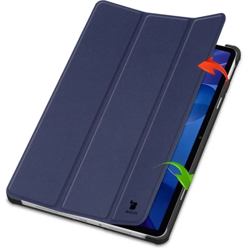 Etui z klapką Bizon Case Tab Croc do Xiaomi Redmi Pad 2 granatowe